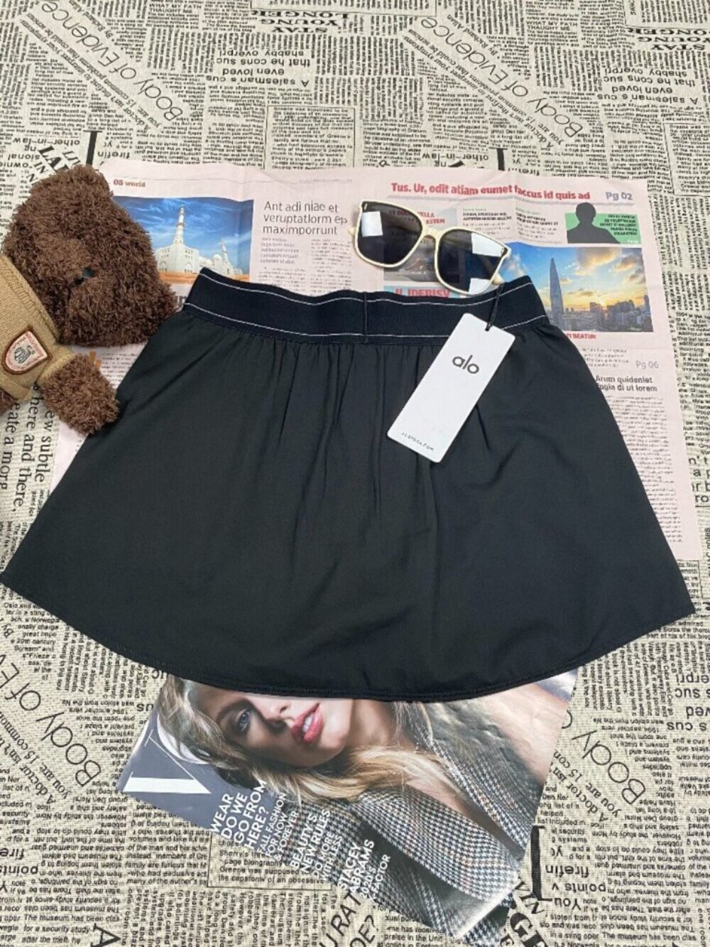 Report Brand New ALO Yoga Match Point Tennis Skirt – Black Sports Skirt - Picture 5 of 8
